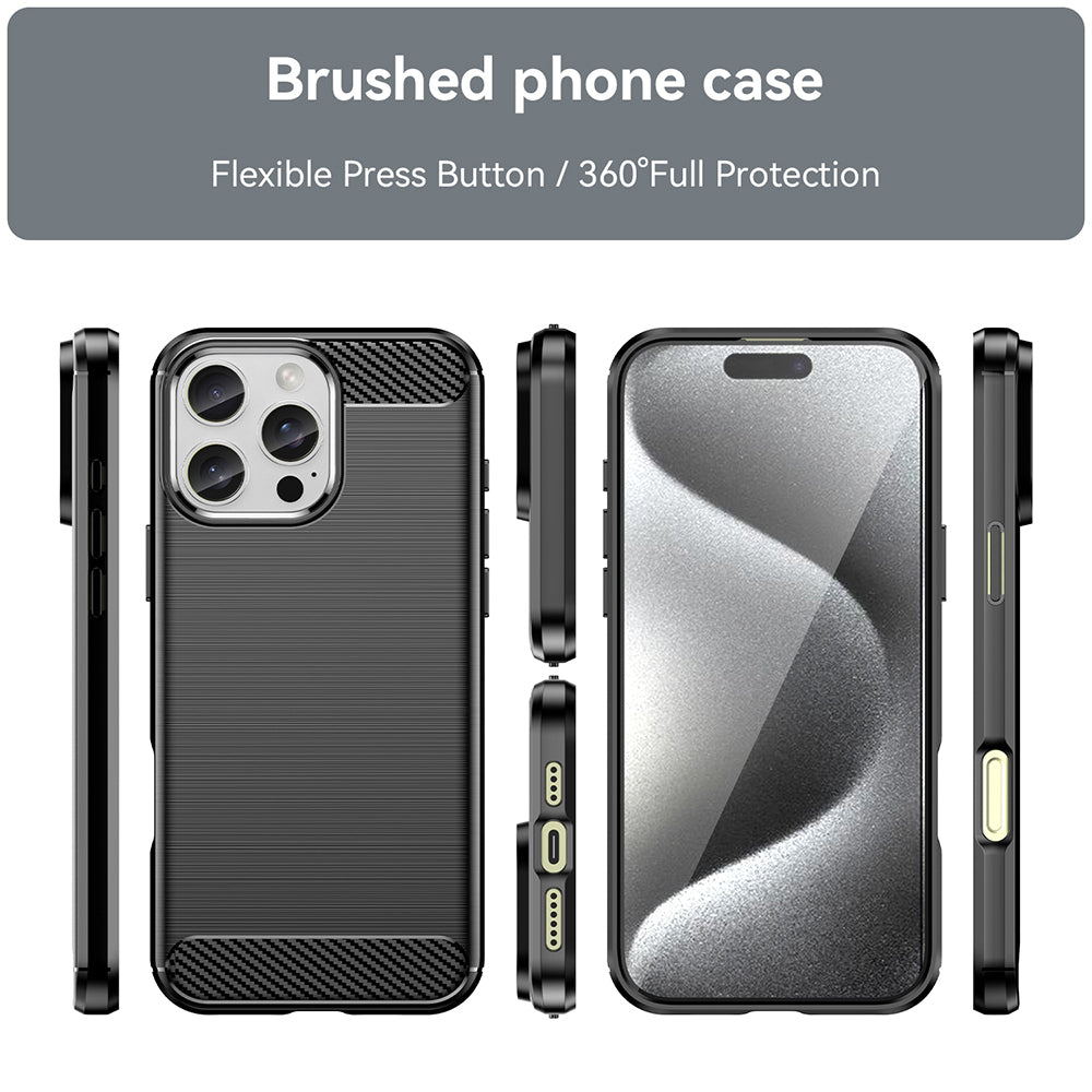 Etui na Apple iPhone 16 Pro, Techsuit, Carbon, Czarny