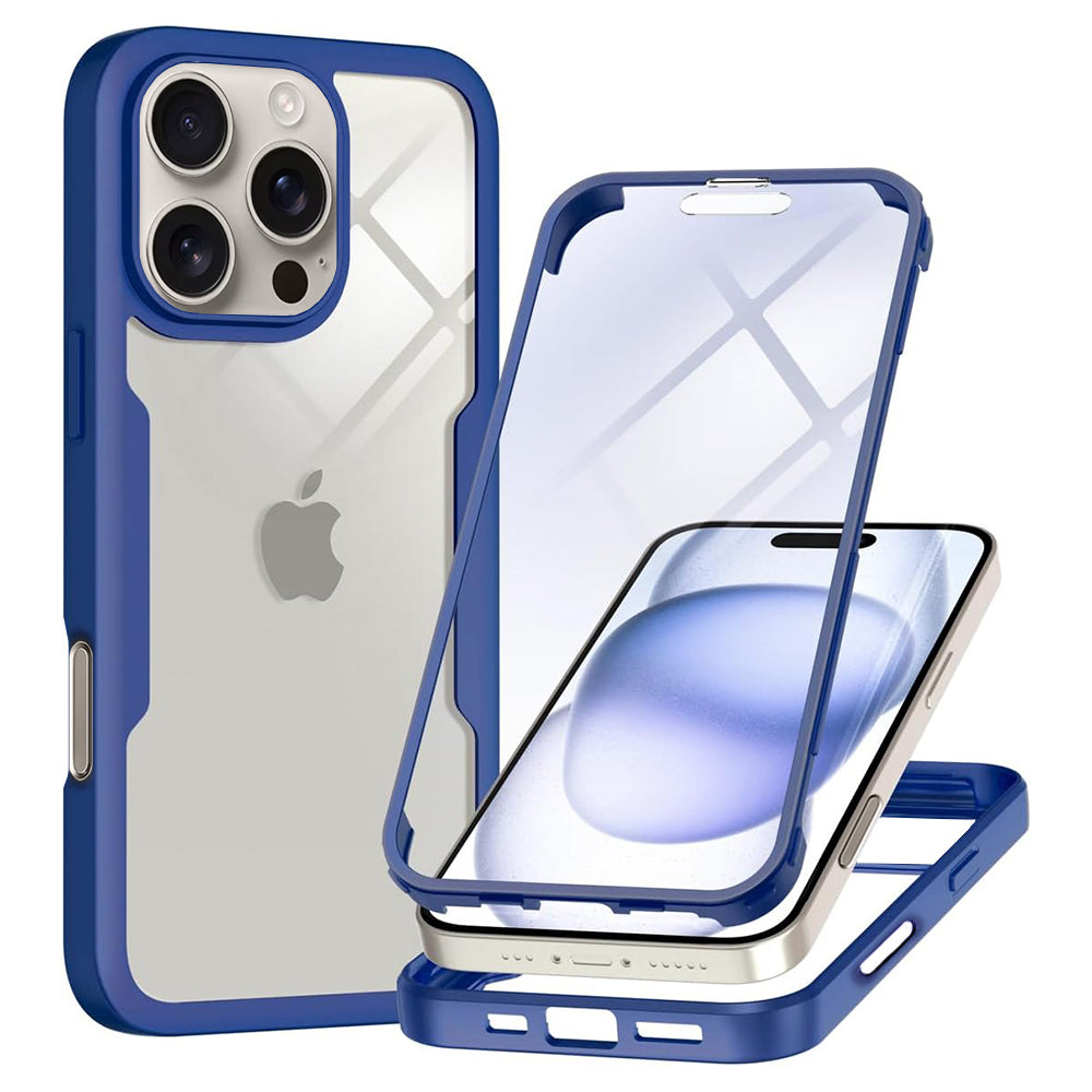 Etui na Apple iPhone 16 Pro, Techsuit, ColorVerse 360, Niebieskie