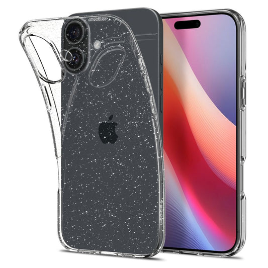 Etui na Apple iPhone 16, Spigen, Liquid Crystal Glitter, Przezroczyste ACS08192