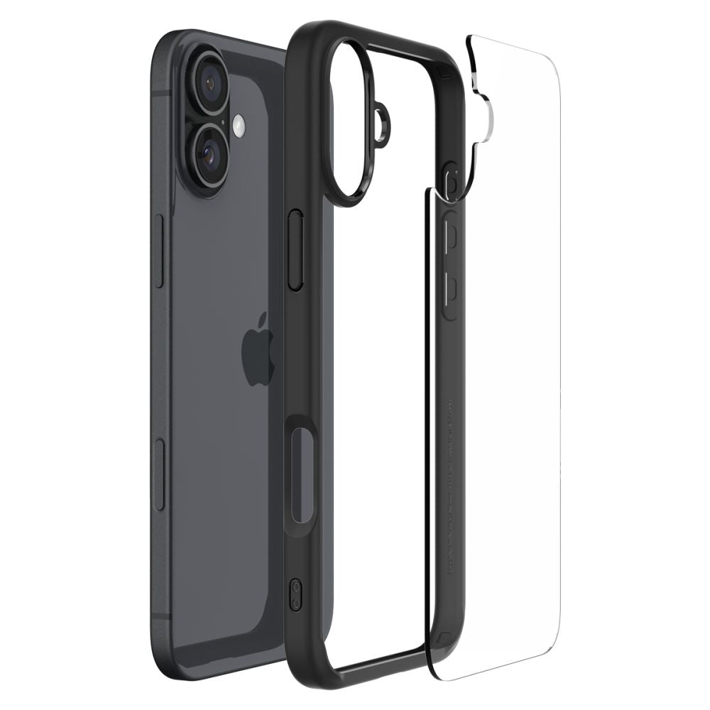 Etui na Apple iPhone 16, Spigen, Ultra Hybrid, Czarne Matowe ACS08201