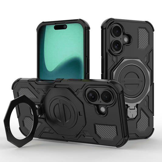 Etui na Apple iPhone 16, Techsuit, Carbon Shield Pro, czarne