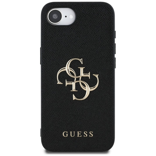 Etui na Apple iPhone 16e, Guess, 4G Grained Big and Classic Logo, Czarne