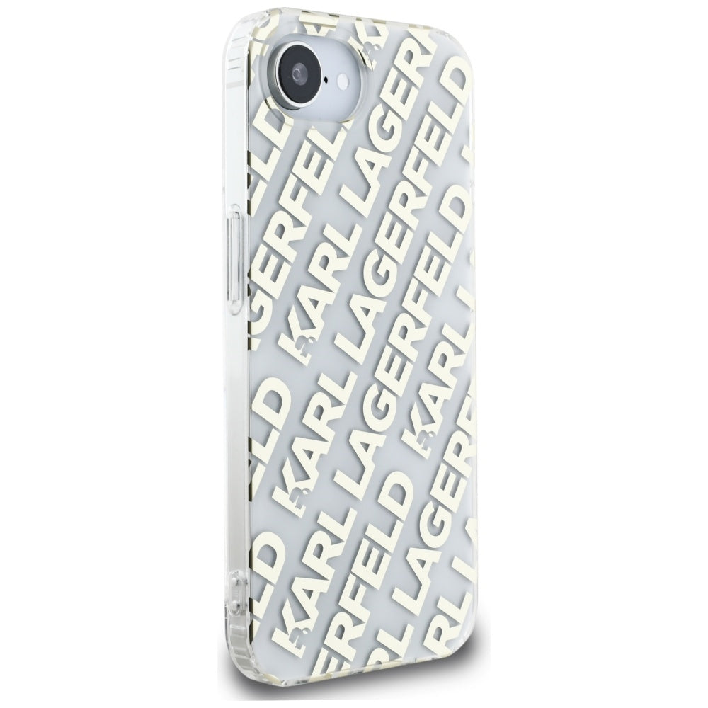 Etui na Apple iPhone 16e, Karl Lagerfeld, IML Luxury Gold Fullover Logo, Złote