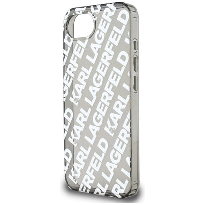 Case for Apple iPhone 16e, Karl Lagerfeld, IML Luxury Silver Fullover Logo, Silver