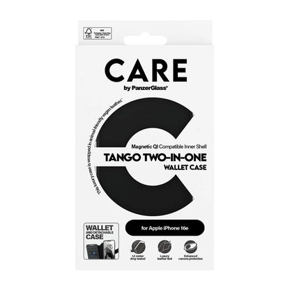 Etui do Apple iPhone 16e, PanzerGlass, Care Feature Tango Two-in-One, Czarne