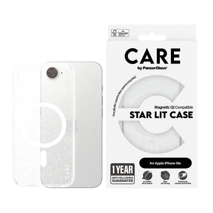 Etui do Apple iPhone 16e, PanzerGlass, Care Urban Combat Star Lit, Przezroczyste Białe