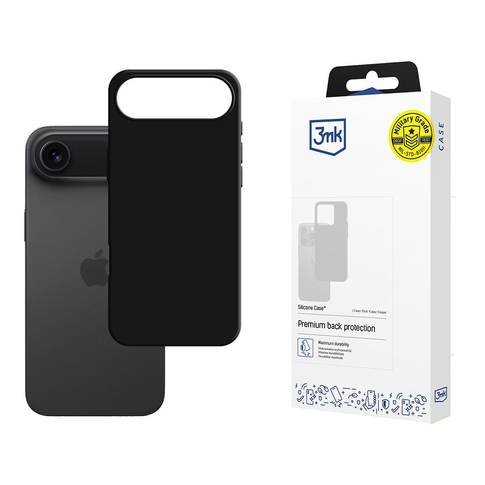 Etui na Apple iPhone 17 Air, 3MK, Silikonowe, Czarne