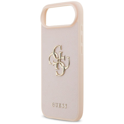 Case for Apple iPhone 17 Air, Guess, 4G Grained Big and Classic Logo, Pink