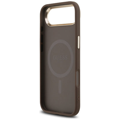 Etui na Apple iPhone 17 Air, Guess, 4G Triangle Logo, Złoty Brąz