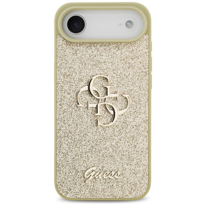 Etui na Apple iPhone 17 Air, Guess, Fixed Glitter Big 4G, Złote