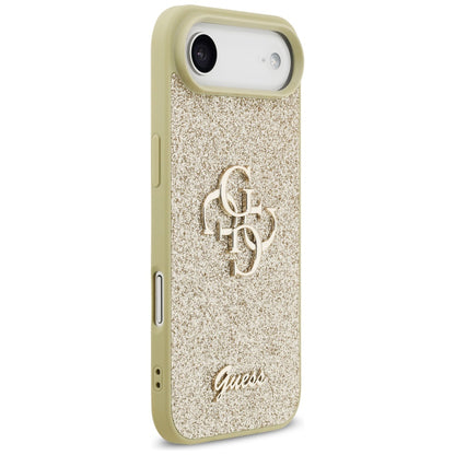 Etui na Apple iPhone 17 Air, Guess, Fixed Glitter Big 4G, Złote