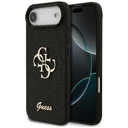 Etui na Apple iPhone 17 Air, Guess, Fixed Glitter Big 4G, Czarne
