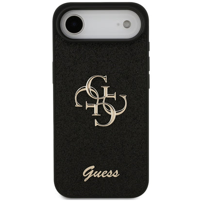 Etui na Apple iPhone 17 Air, Guess, Fixed Glitter Big 4G, Czarne