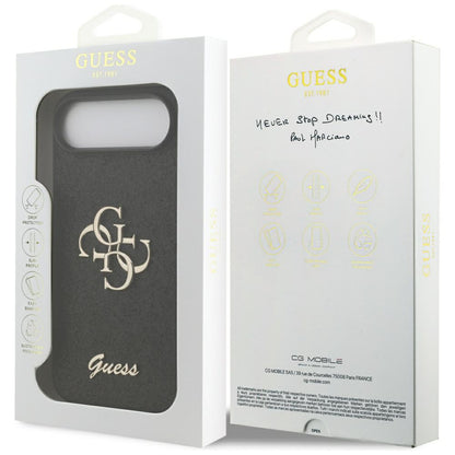 Etui na Apple iPhone 17 Air, Guess, Fixed Glitter Big 4G, Czarne