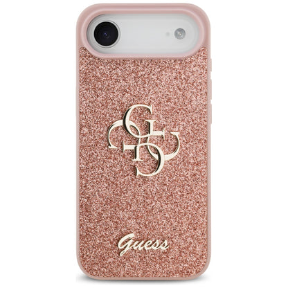 Etui na Apple iPhone 17 Air, Guess, Fixed Glitter Big 4G, Różowy