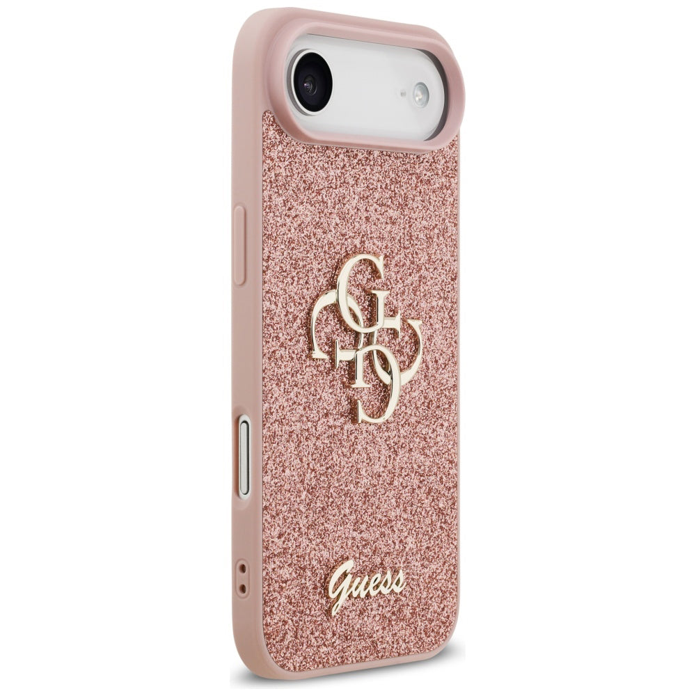 Etui na Apple iPhone 17 Air, Guess, Fixed Glitter Big 4G, Różowy