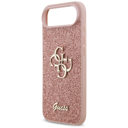 Etui na Apple iPhone 17 Air, Guess, Fixed Glitter Big 4G, Różowy