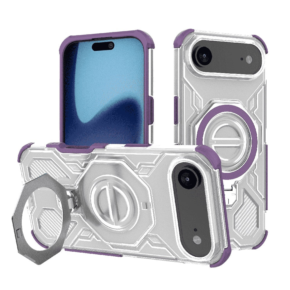 Etui na Apple iPhone 17 Air, Techsuit, Carbon Shield Pro, Fioletowy