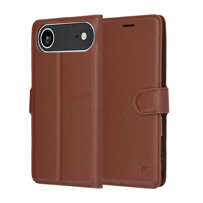 Etui na Apple iPhone 17 Air, Techsuit, Leather Folio, Brązowy