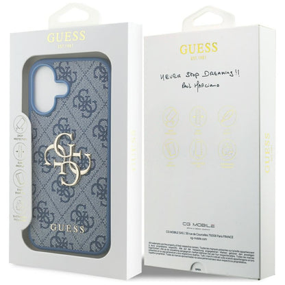 Etui na Apple iPhone 17, Guess, 4G Big Logo, Niebieskie