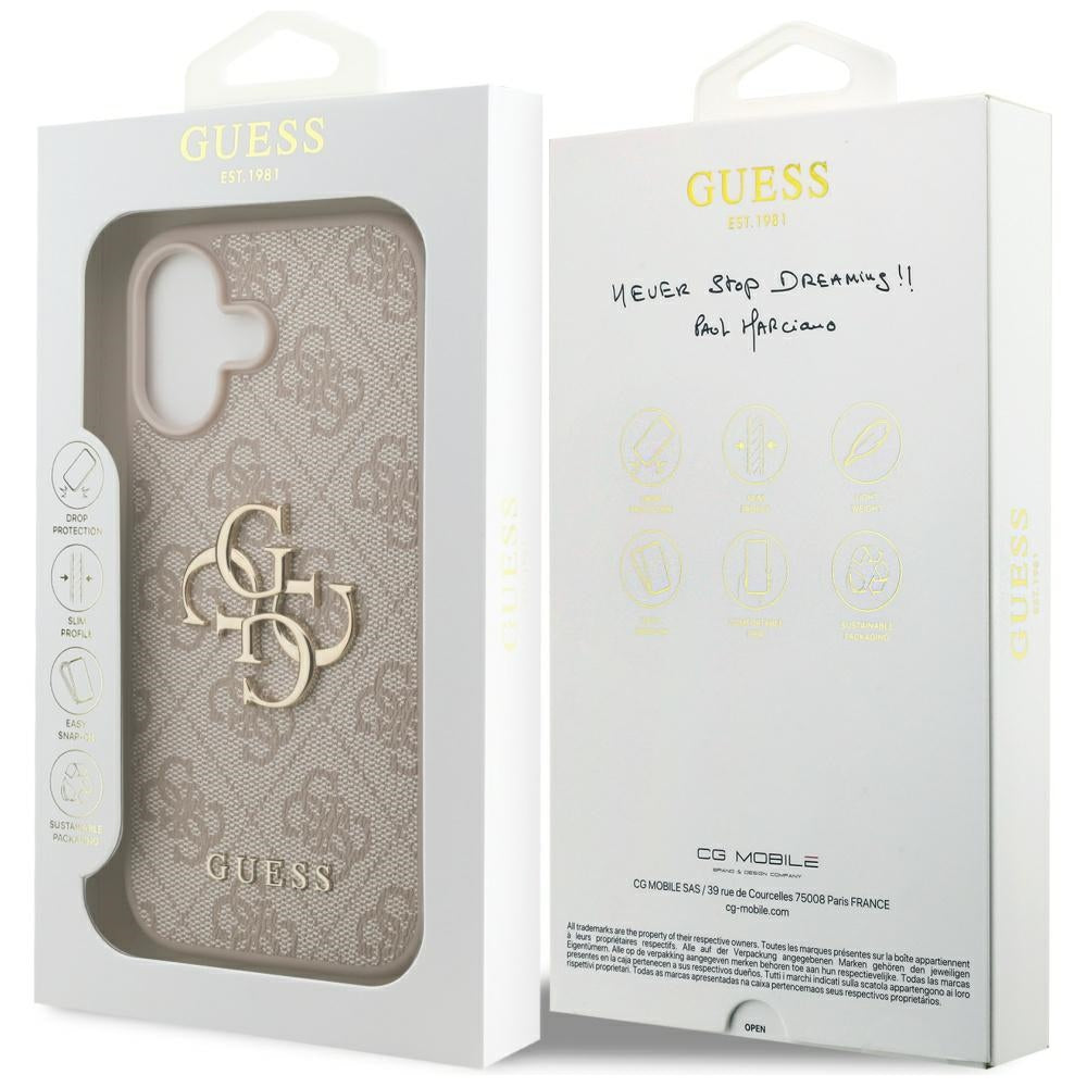 Etui na Apple iPhone 17, Guess, 4G Big Logo, Różowy