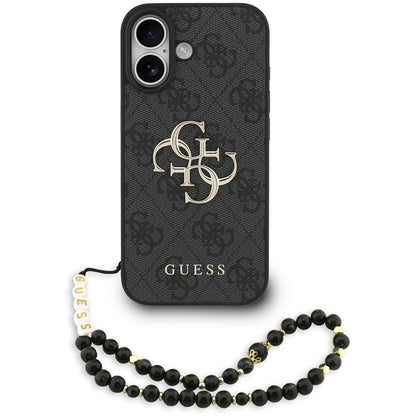 Etui na Apple iPhone 17, Guess, 4G Classic Logo with Strap, Czarne