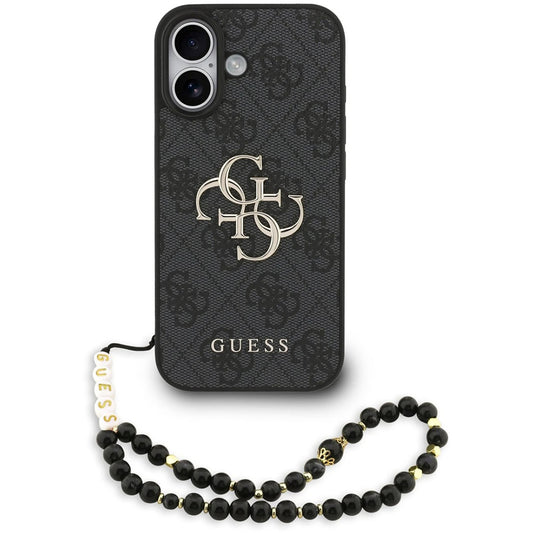Etui na Apple iPhone 17, Guess, 4G Classic Logo with Strap, Czarne