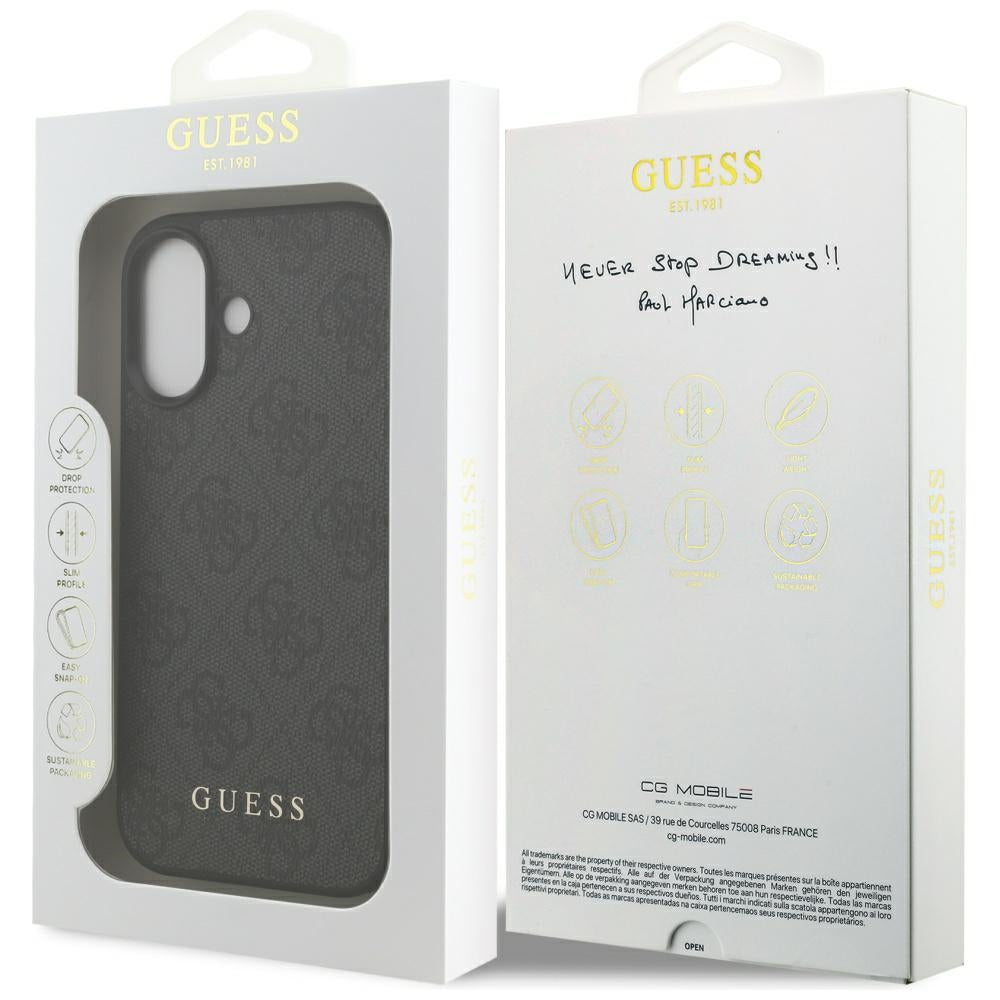 Etui na Apple iPhone 17, Guess, 4G Classic, Czarne