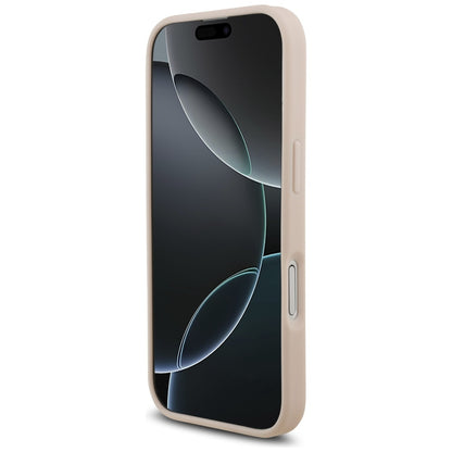 Case for Apple iPhone 17, Guess, 4G Grained Big and Classic Logo, Pink