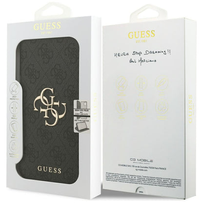Etui na Apple iPhone 17, Guess, 4G Metal Logo, Czarne