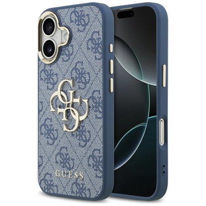 Etui na Apple iPhone 17, Guess, Big 4G Logo Classic, Złoty Niebieski