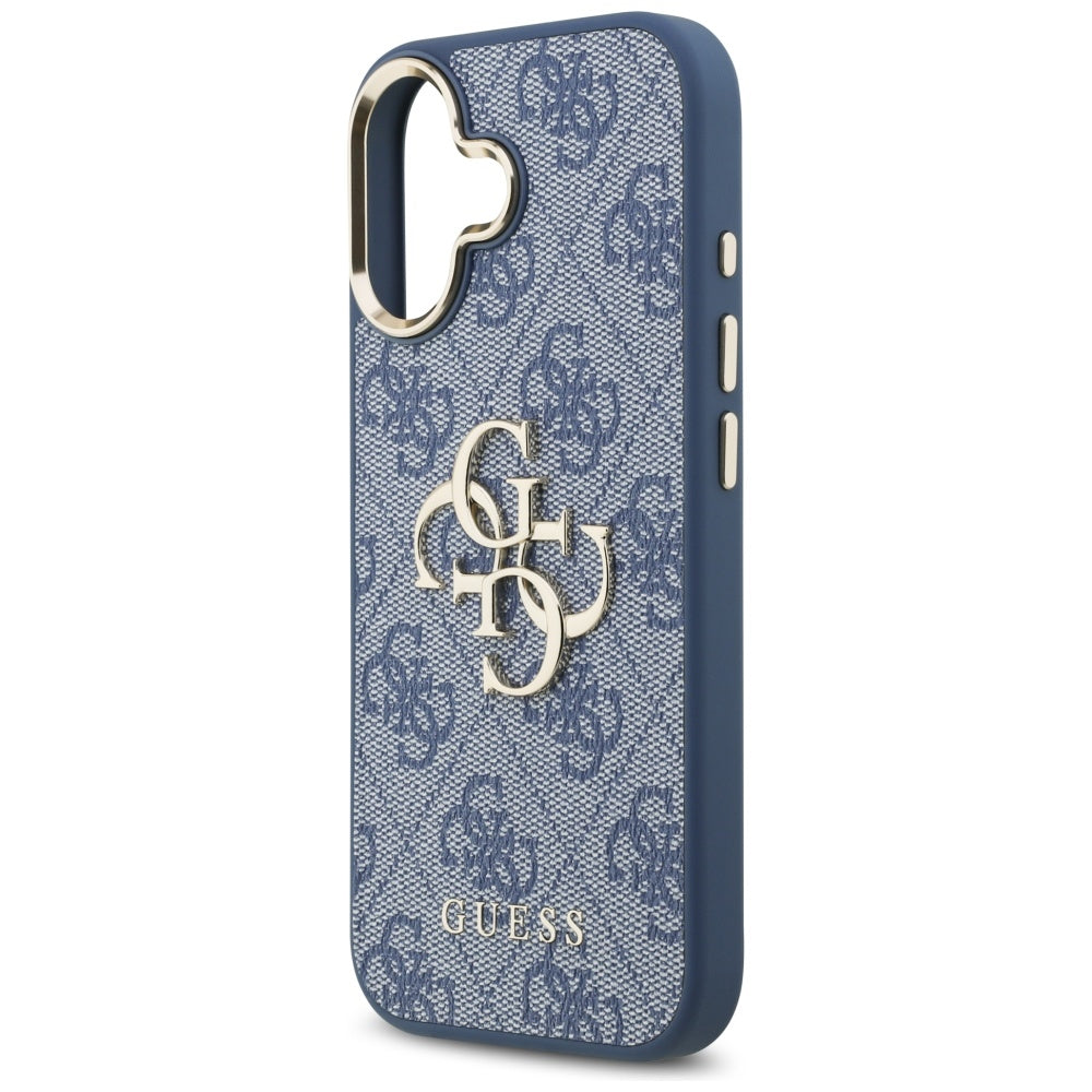 Etui na Apple iPhone 17, Guess, Big 4G Logo Classic, Złoty Niebieski