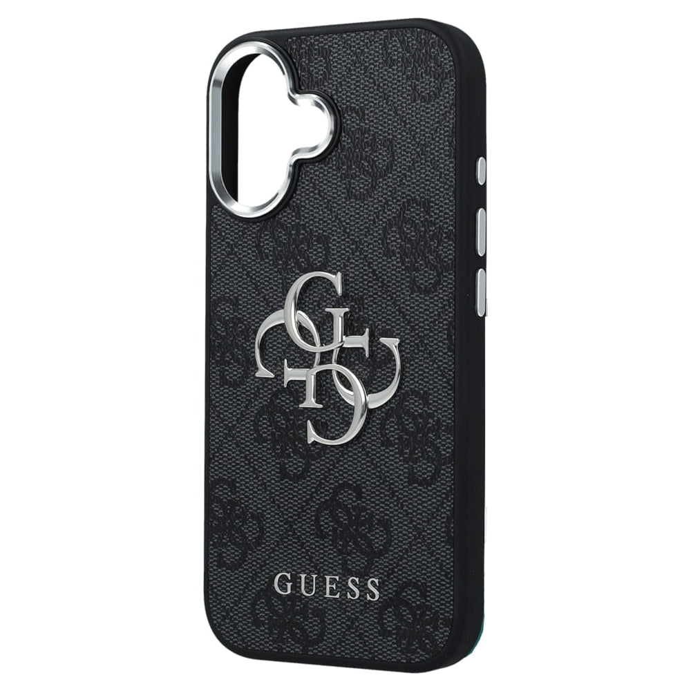 Etui na Apple iPhone 17, Guess, Big 4G Logo Classic, Czarne Srebrne