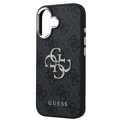 Etui na Apple iPhone 17, Guess, Big 4G Logo Classic, Czarne Srebrne