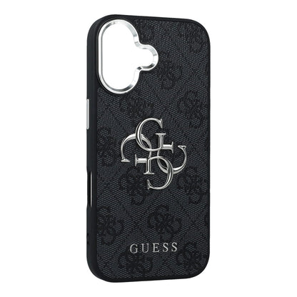 Etui na Apple iPhone 17, Guess, Big 4G Logo Classic, Czarne Srebrne