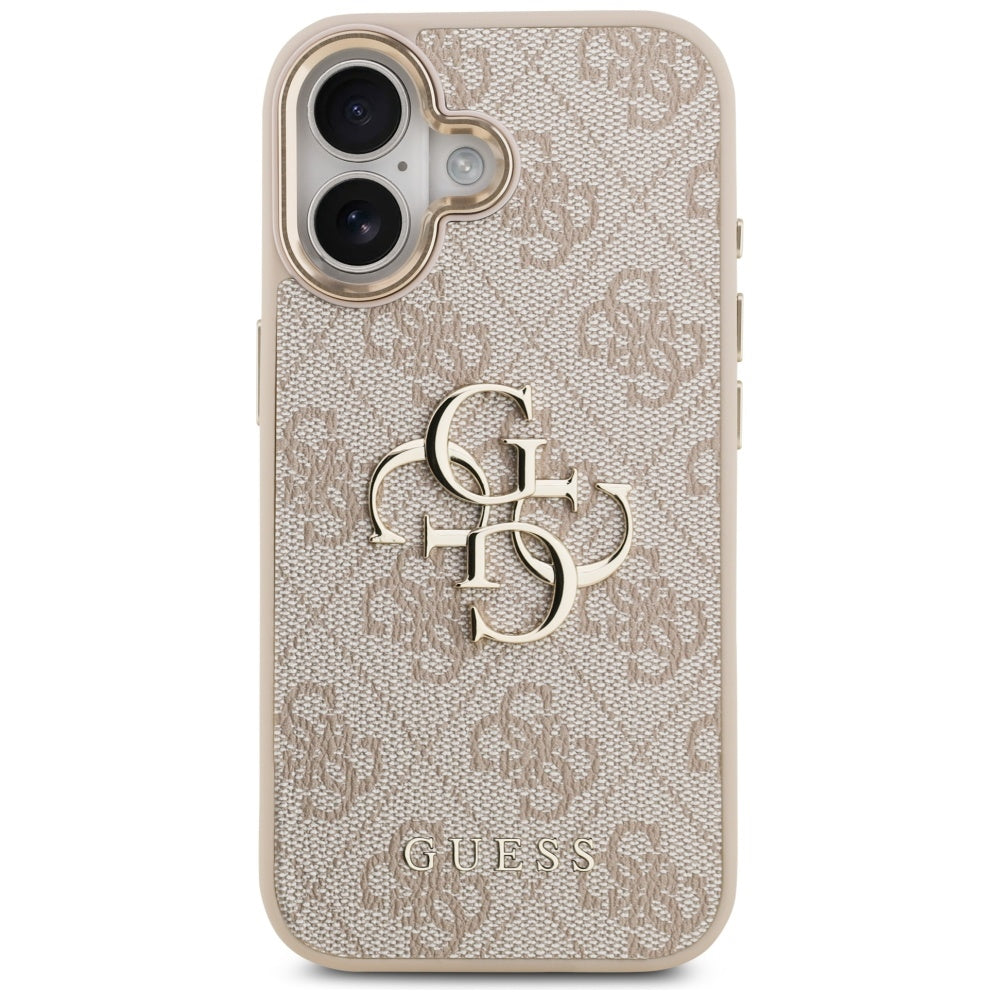 Case for Apple iPhone 17, Guess, Big 4G Logo Classic, Golden Pink