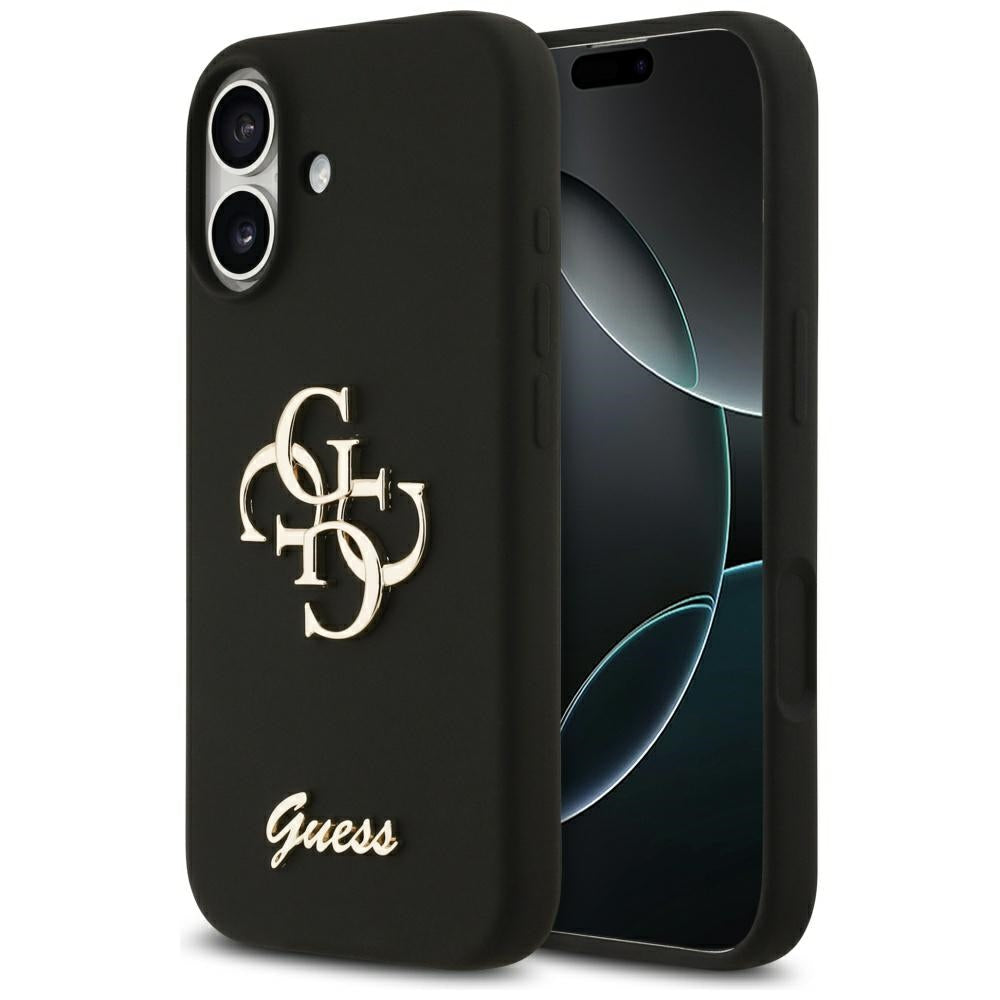Etui na Apple iPhone 17, Guess, Big 4G Script, Czarne