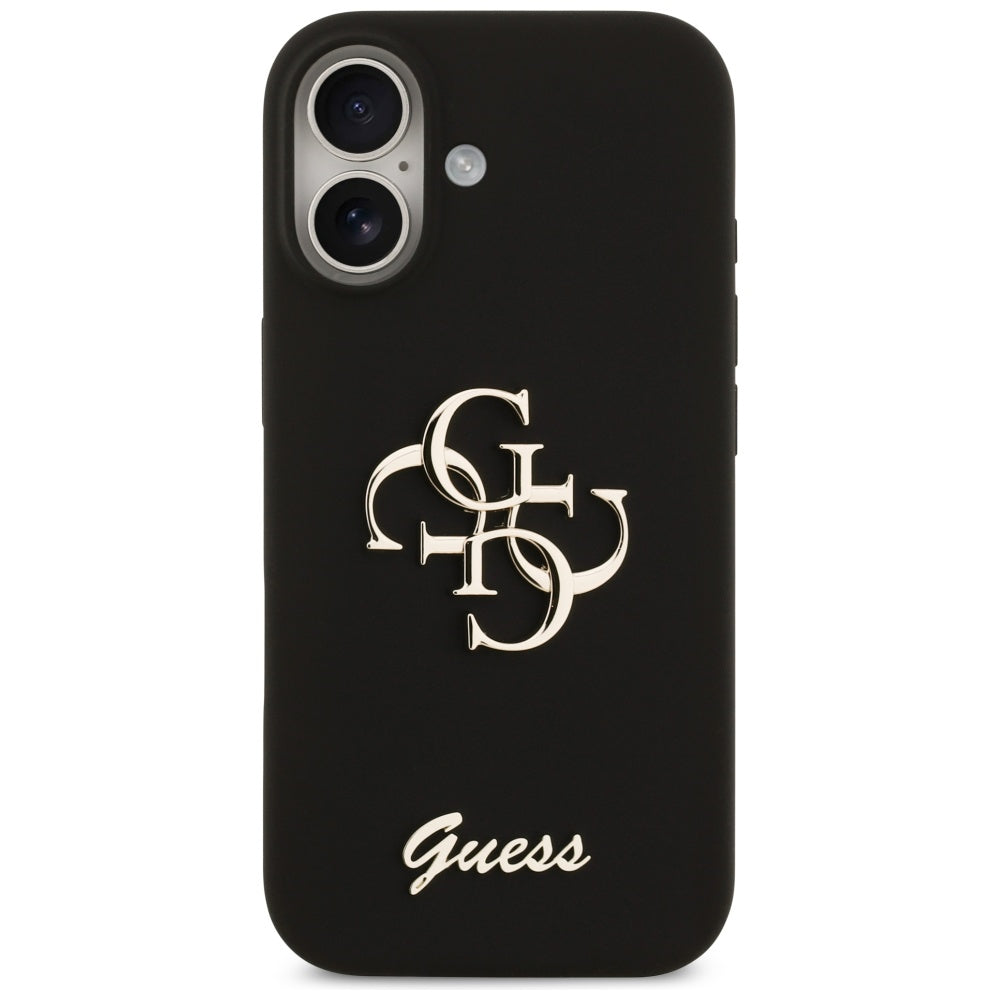 Etui na Apple iPhone 17, Guess, Big 4G Script, Czarne