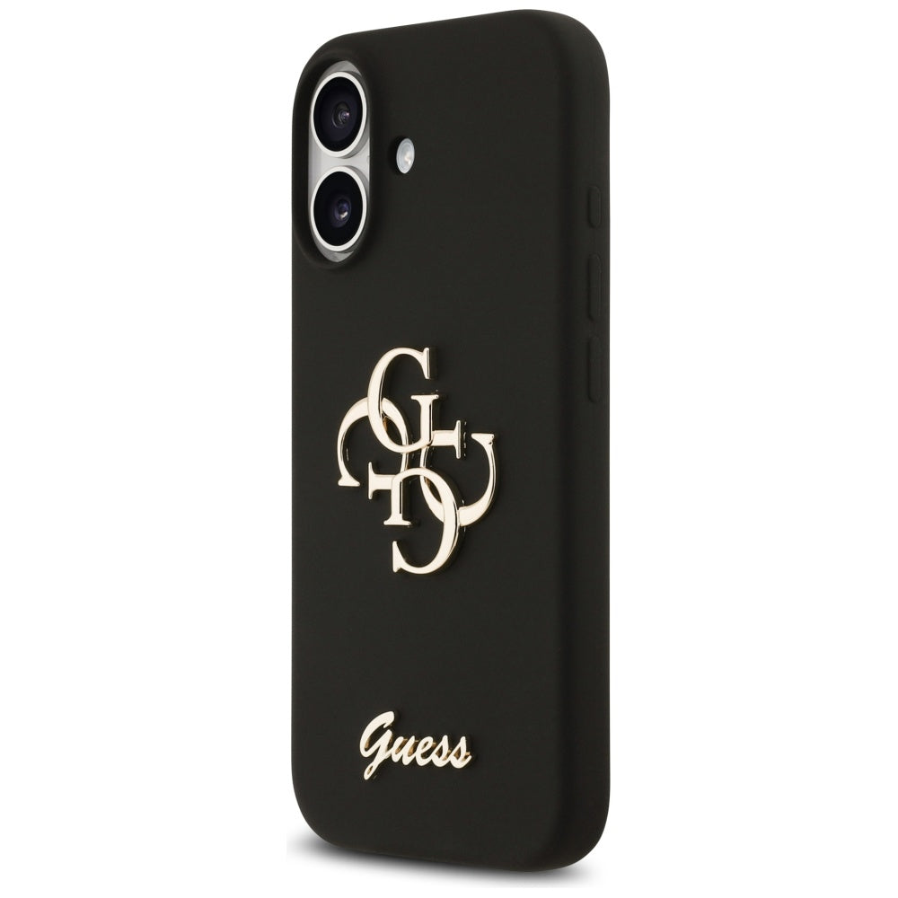 Etui na Apple iPhone 17, Guess, Big 4G Script, Czarne