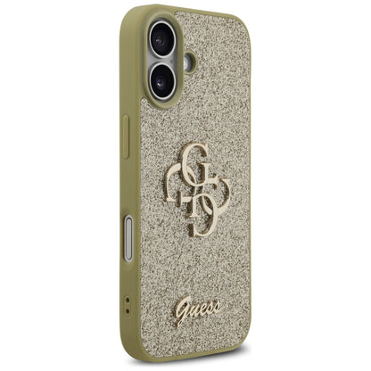 Etui na Apple iPhone 17, Guess, Fixed Glitter Big 4G, Złote