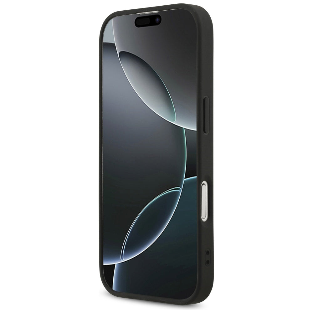 Etui na Apple iPhone 17, Guess, Fixed Glitter Big 4G, Czarne