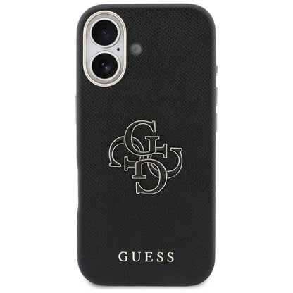 Case for Apple iPhone 17, Guess, Resin Logo, Black