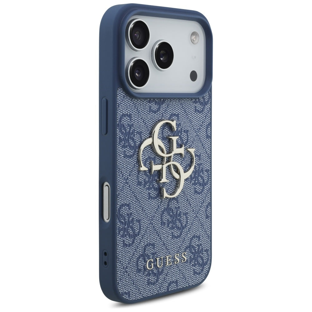 Etui na Apple iPhone 17 Pro, Guess, 4G Big Logo, Niebieskie