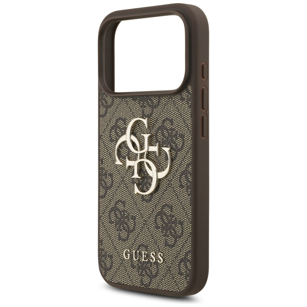 Etui na Apple iPhone 17 Pro, Guess, 4G Big Logo, Brązowy