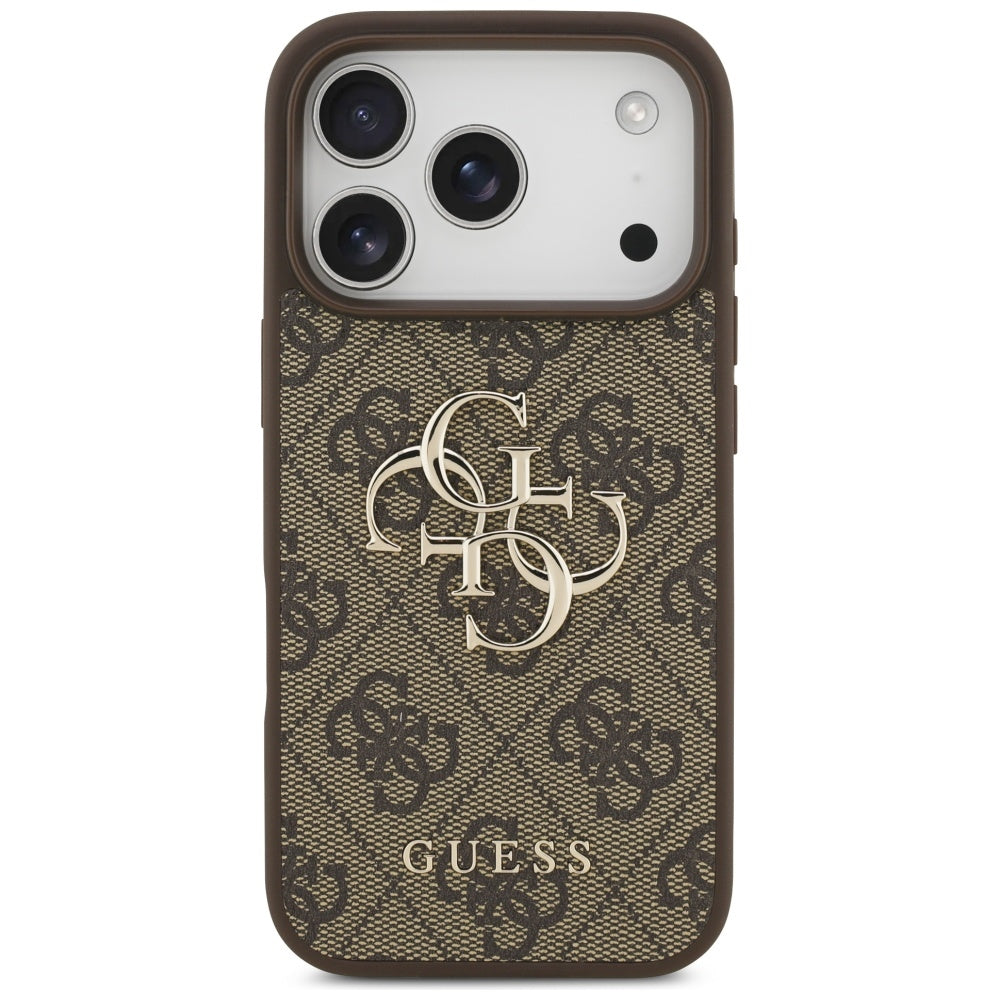 Etui na Apple iPhone 17 Pro, Guess, 4G Big Logo, Brązowy