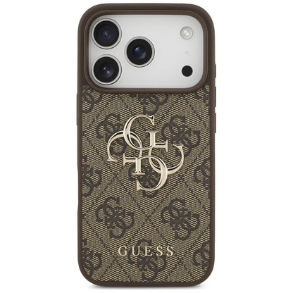 Etui na Apple iPhone 17 Pro, Guess, 4G Big Logo, Brązowy