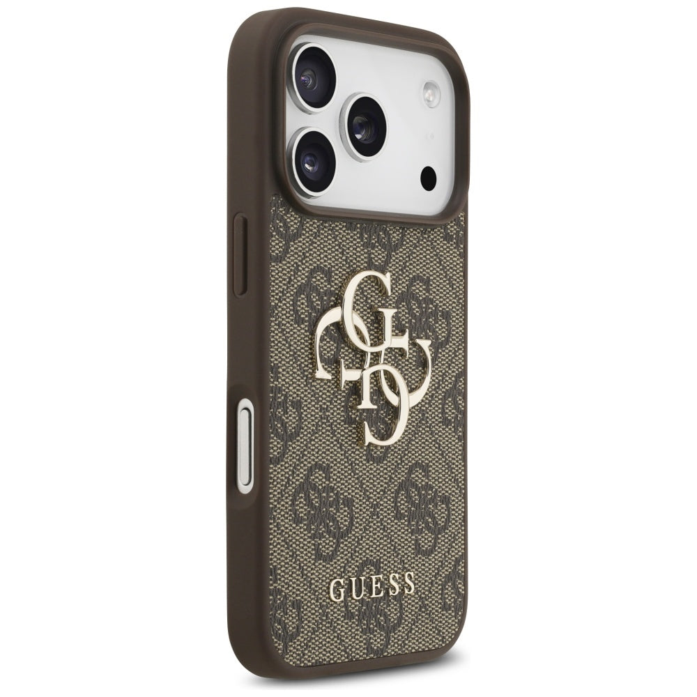 Etui na Apple iPhone 17 Pro, Guess, 4G Big Logo, Brązowy