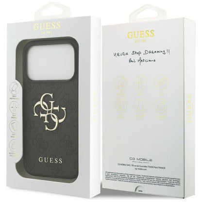 Etui na Apple iPhone 17 Pro, Guess, 4G Big Logo, Czarne