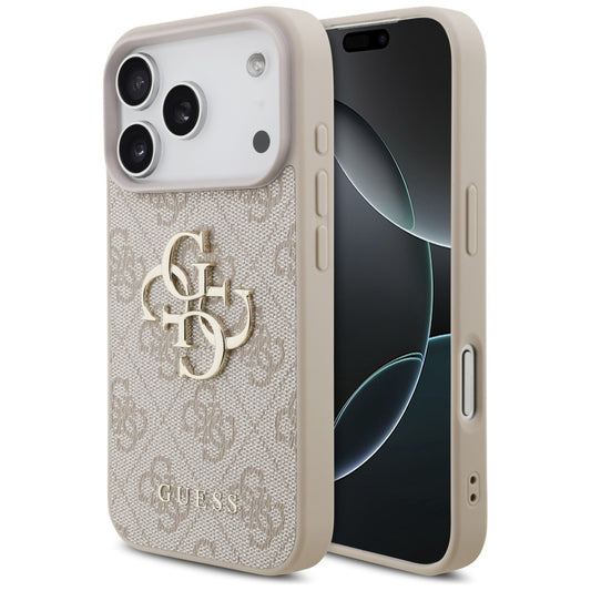 Etui na Apple iPhone 17 Pro, Guess, 4G Big Logo, Różowy