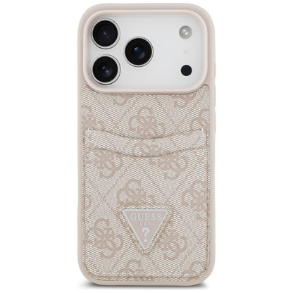 Case for Apple iPhone 17 Pro, Guess, 4G Double Card Triangle, Pink